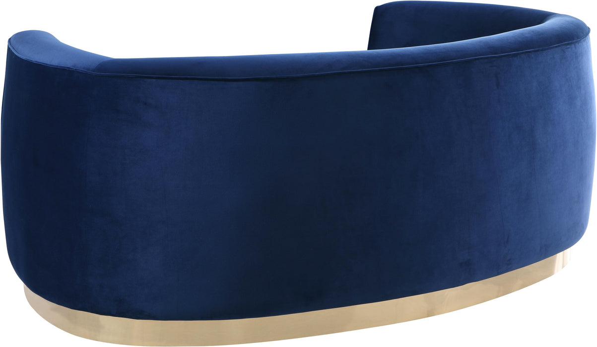 Julian Navy Velvet Loveseat - Furniture Stars (Chicago, IL)