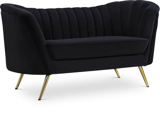 Margo Black Velvet Loveseat - Furniture Stars (Chicago, IL)