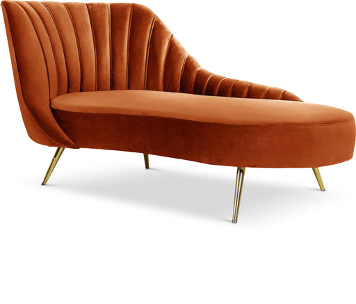 Margo Cognac Velvet Chaise - Furniture Stars (Chicago, IL)