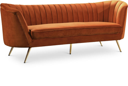 Margo Cognac Velvet Sofa - Furniture Stars (Chicago, IL)