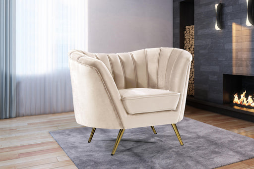 Margo Cream Velvet Chair - Furniture Stars (Chicago, IL)