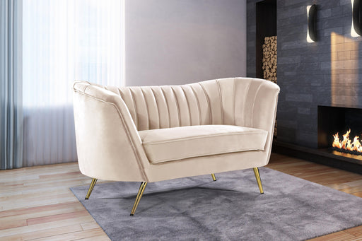 Margo Cream Velvet Loveseat - Furniture Stars (Chicago, IL)