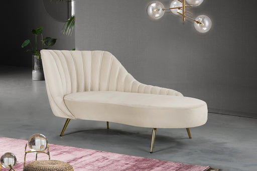 Margo Cream Velvet Chaise - Furniture Stars (Chicago, IL)