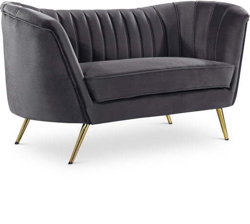 Margo Grey Velvet Loveseat - Furniture Stars (Chicago, IL)