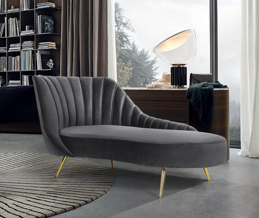 Margo Grey Velvet Chaise - Furniture Stars (Chicago, IL)
