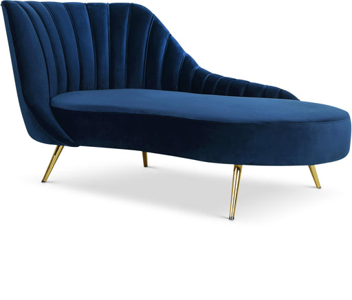 Margo Navy Velvet Chaise - Furniture Stars (Chicago, IL)