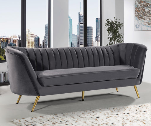 Margo Grey Velvet Sofa - Furniture Stars (Chicago, IL)
