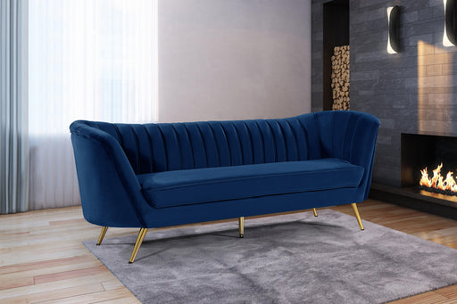 Margo Navy Velvet Sofa - Furniture Stars (Chicago, IL)