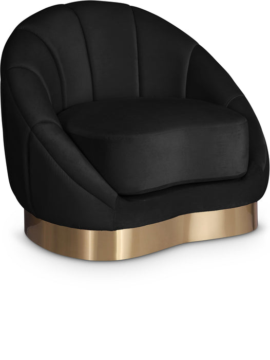 Shelly Black Velvet Chair - Furniture Stars (Chicago, IL)