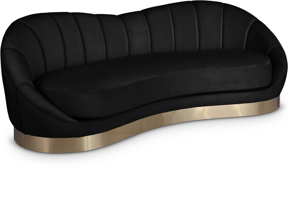 Shelly Black Velvet Sofa - Furniture Stars (Chicago, IL)
