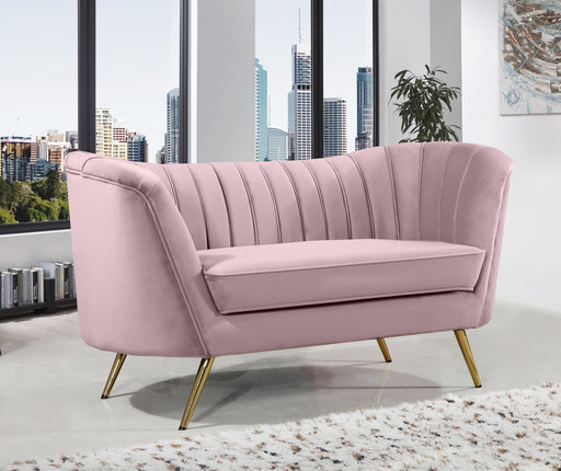 Margo Pink Velvet Loveseat - Furniture Stars (Chicago, IL)