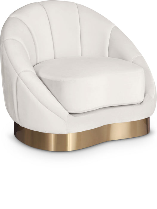 Shelly Cream Velvet Chair - Furniture Stars (Chicago, IL)