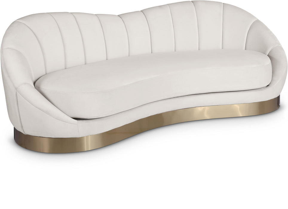 Shelly Cream Velvet Sofa - Furniture Stars (Chicago, IL)