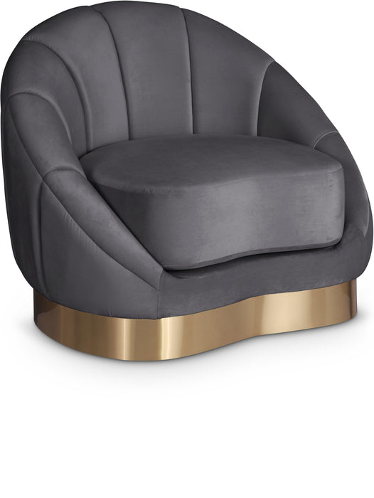 Shelly Grey Velvet Chair - Furniture Stars (Chicago, IL)