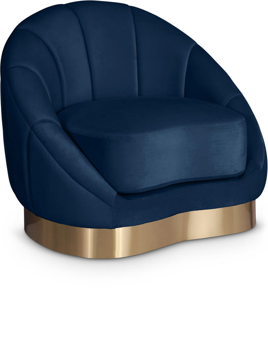 Shelly Navy Velvet Chair - Furniture Stars (Chicago, IL)