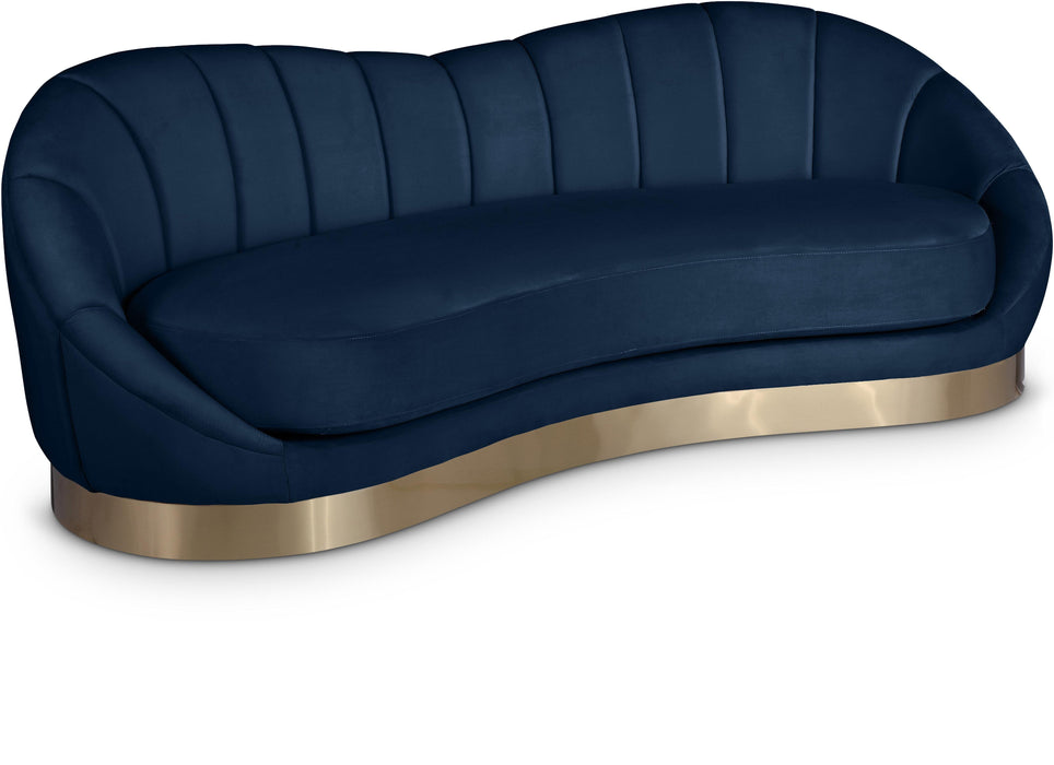 Shelly Navy Velvet Sofa - Furniture Stars (Chicago, IL)