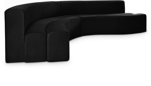 Curl Black Velvet 2pc. Sectional - Furniture Stars (Chicago, IL)
