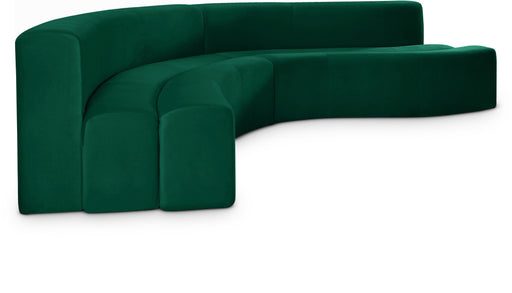 Curl Green Velvet 2pc. Sectional - Furniture Stars (Chicago, IL)
