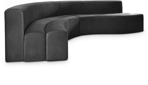 Curl Grey Velvet 2pc. Sectional - Furniture Stars (Chicago, IL)