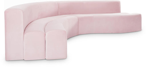 Curl Pink Velvet 2pc. Sectional - Furniture Stars (Chicago, IL)