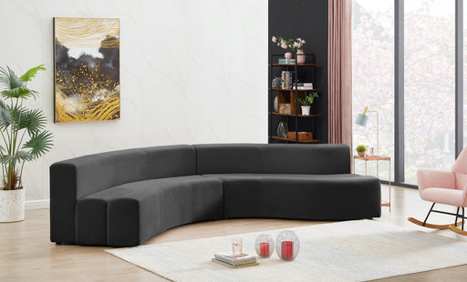 Curl Grey Velvet 2pc. Sectional - Furniture Stars (Chicago, IL)