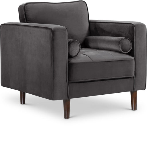 Emily Grey Velvet Chair - Furniture Stars (Chicago, IL)
