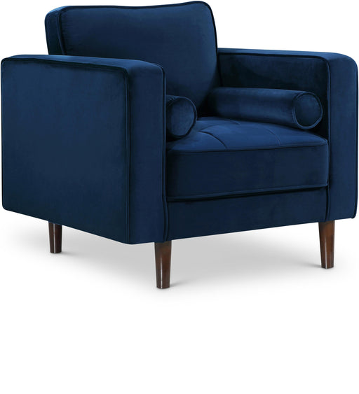 Emily Navy Velvet Chair - Furniture Stars (Chicago, IL)