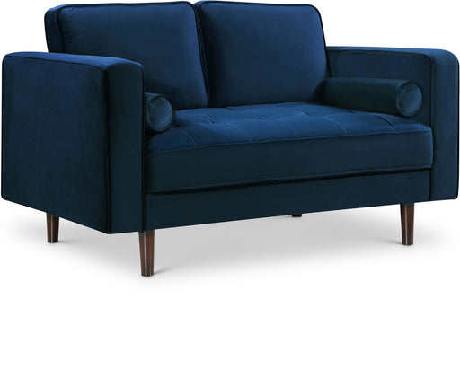 Emily Navy Velvet Loveseat - Furniture Stars (Chicago, IL)