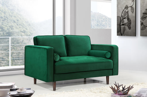 Emily Green Velvet Loveseat - Furniture Stars (Chicago, IL)