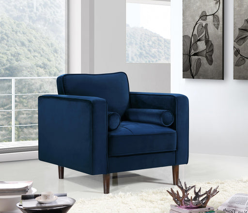 Emily Navy Velvet Chair - Furniture Stars (Chicago, IL)