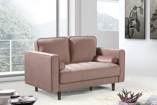Emily Pink Velvet Loveseat - Furniture Stars (Chicago, IL)