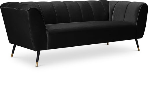Beaumont Black Velvet Sofa - Furniture Stars (Chicago, IL)