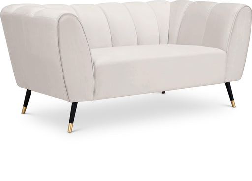 Beaumont Cream Velvet Loveseat - Furniture Stars (Chicago, IL)