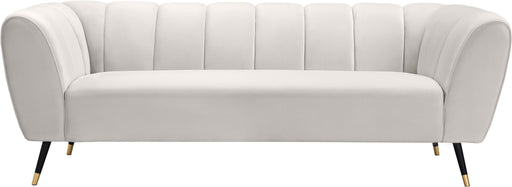 Beaumont Cream Velvet Sofa - Furniture Stars (Chicago, IL)
