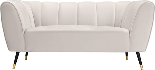 Beaumont Cream Velvet Loveseat - Furniture Stars (Chicago, IL)
