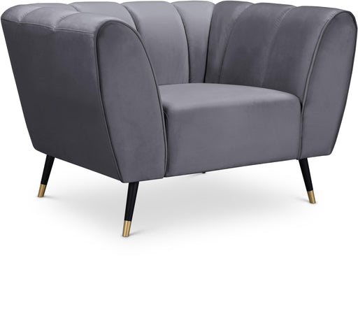 Beaumont Grey Velvet Chair - Furniture Stars (Chicago, IL)