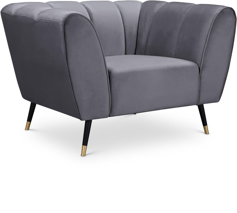 Beaumont Grey Velvet Chair - Furniture Stars (Chicago, IL)