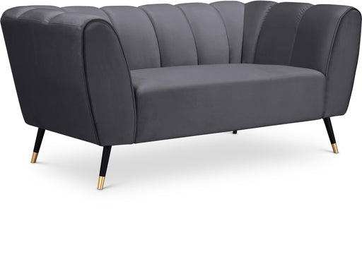 Beaumont Grey Velvet Loveseat - Furniture Stars (Chicago, IL)