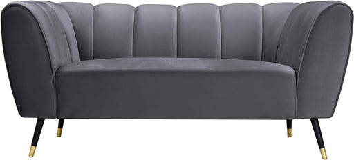 Beaumont Grey Velvet Loveseat - Furniture Stars (Chicago, IL)