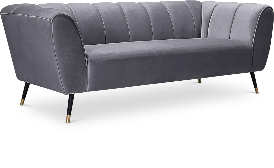 Beaumont Grey Velvet Sofa - Furniture Stars (Chicago, IL)