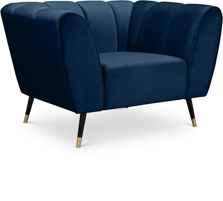 Beaumont Navy Velvet Chair - Furniture Stars (Chicago, IL)