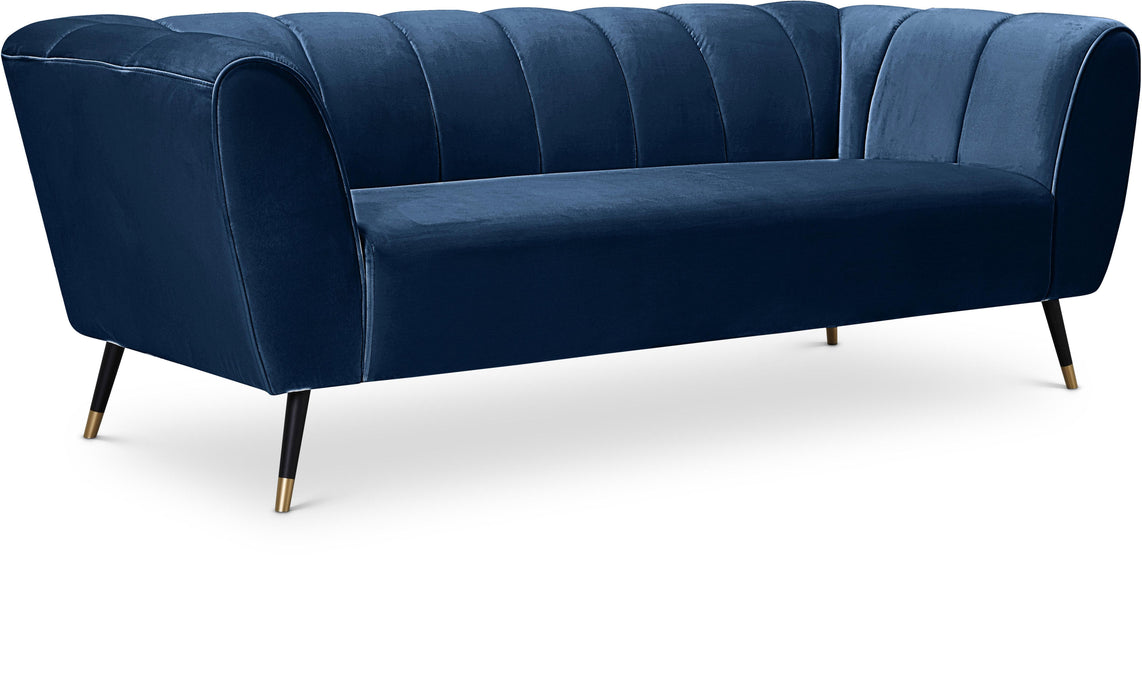 Beaumont Navy Velvet Sofa - Furniture Stars (Chicago, IL)
