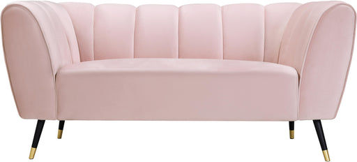 Beaumont Pink Velvet Loveseat - Furniture Stars (Chicago, IL)