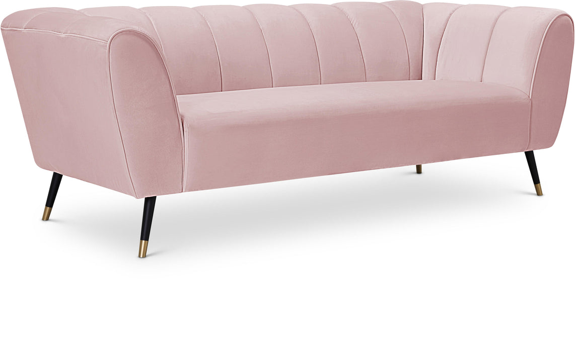 Beaumont Pink Velvet Sofa - Furniture Stars (Chicago, IL)