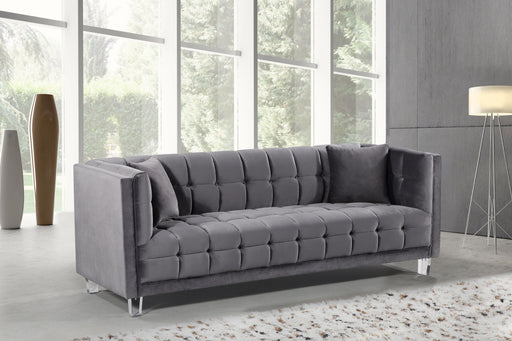 Mariel Grey Velvet Sofa - Furniture Stars (Chicago, IL)