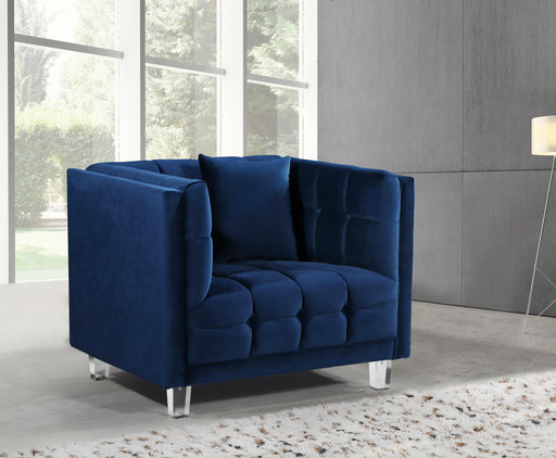 Mariel Navy Velvet Chair - Furniture Stars (Chicago, IL)