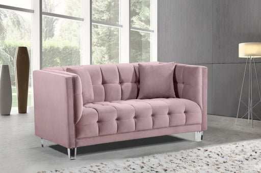 Mariel Pink Velvet Loveseat - Furniture Stars (Chicago, IL)