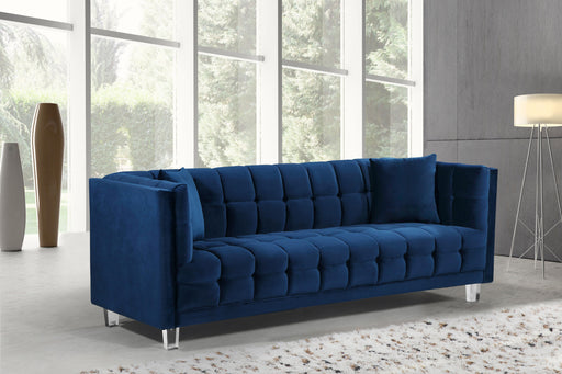 Mariel Navy Velvet Sofa - Furniture Stars (Chicago, IL)