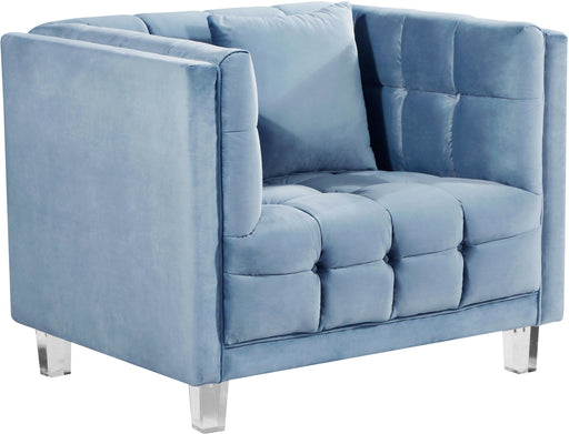 Mariel Sky Blue Velvet Chair - Furniture Stars (Chicago, IL)