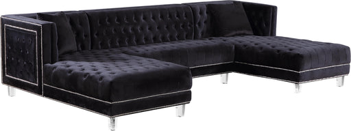 Moda Black Velvet 3pc. Sectional - Furniture Stars (Chicago, IL)
